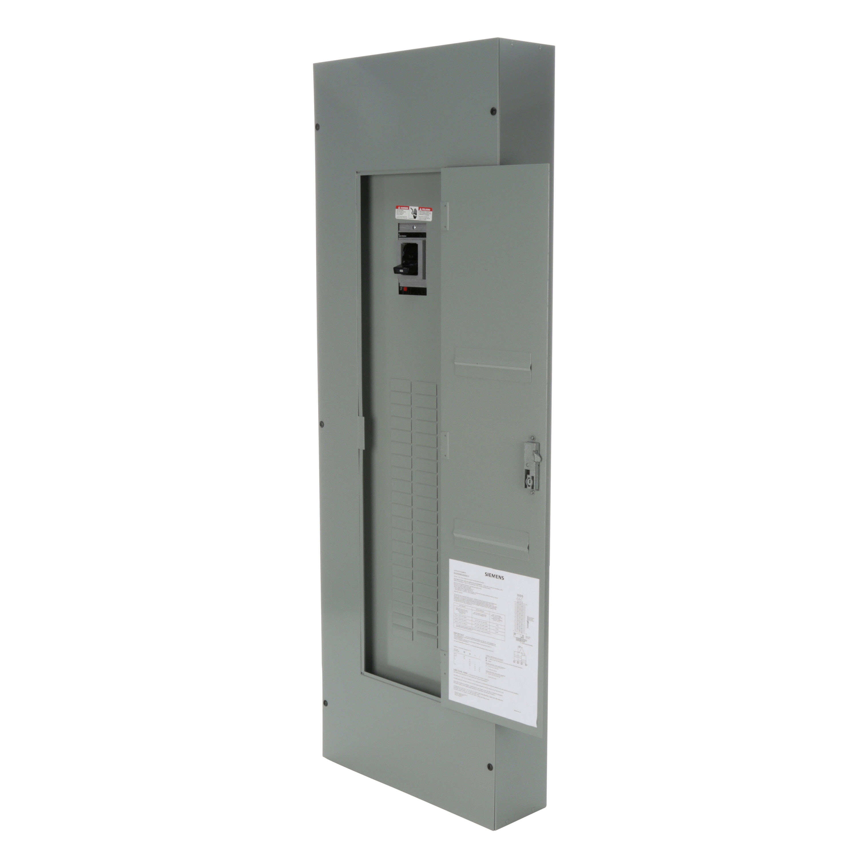 Siemens Low Voltage Residential Specialty Load Centers 300-600 amp. Load Centers Type 1Application Residential V. Rating 120/240V A. Rating 400A Phase 3PH LoadRegulation 400A Wiring Conf 3/4w Bus Rating 400A Interrupt Rating 22000AIC