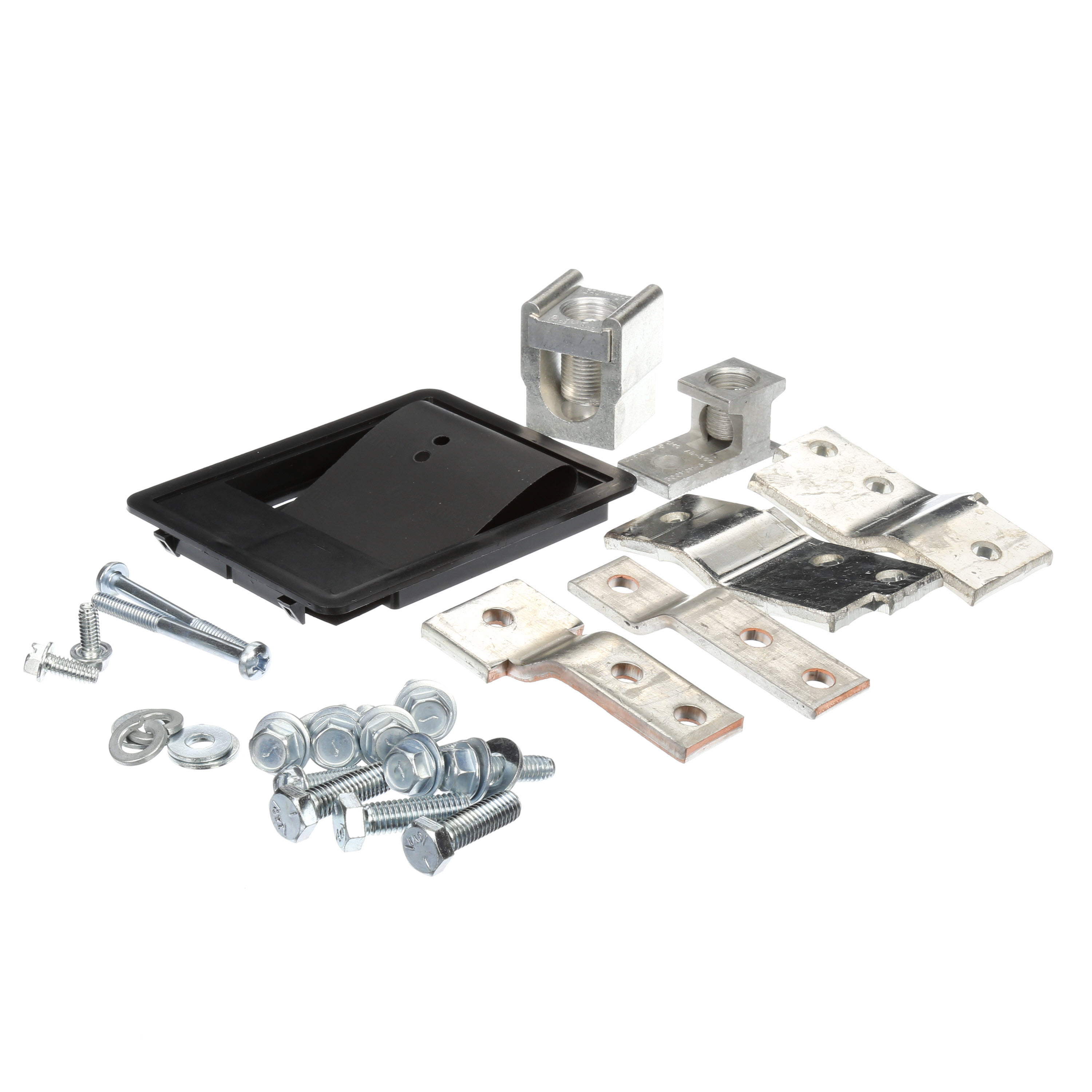 Main or subfeed breaker mounting kit for original P1 interiors. Suitable for circuit breaker type (JXD2 - JD6 - JXD6 - HJD6 - HJXD6) in 3-Phase systems. Rated (400A max). Includes all mounting hardware. Does not include breaker. Not suitable for use with Revised P1 panels produced after December 2014.