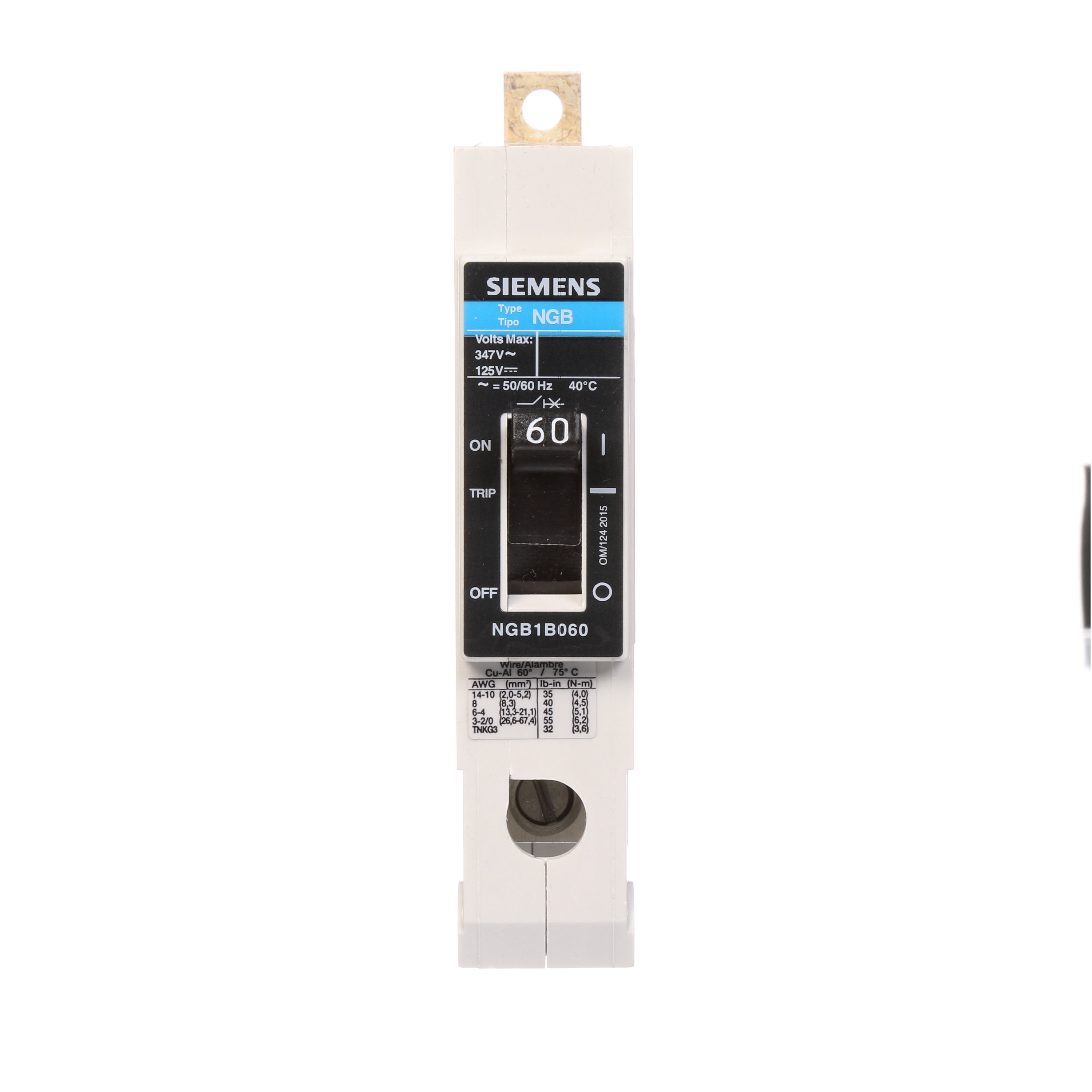 BREAKER NGB 1P 70A 347V 14KA LD LUG W/LOAD LUGS INDIV PK