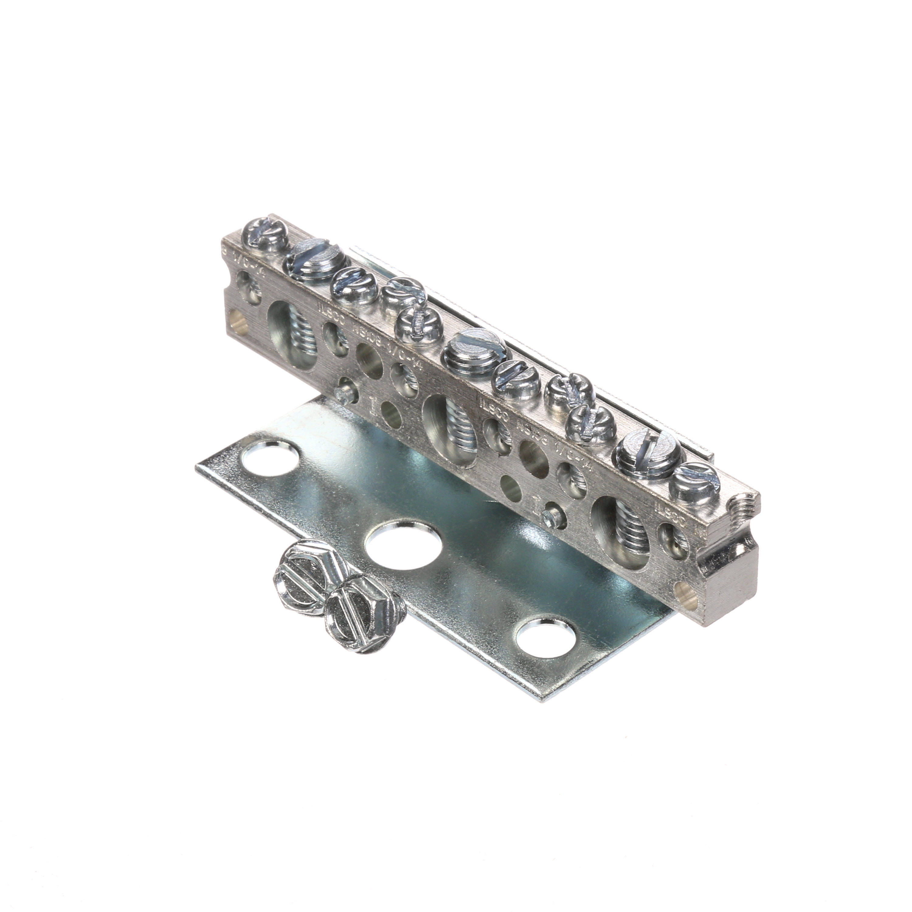 Siemens Low Voltage Residential Specialty Load Centers Miscellaneous Grounding bars (Al/Cu). Large connectors rated for (one 14-1/0, or 2-3 14-10), small connectors rated for (one 14-6 or two #14-12) length 3-1/2 IN. Connectors 8 small and3 large.