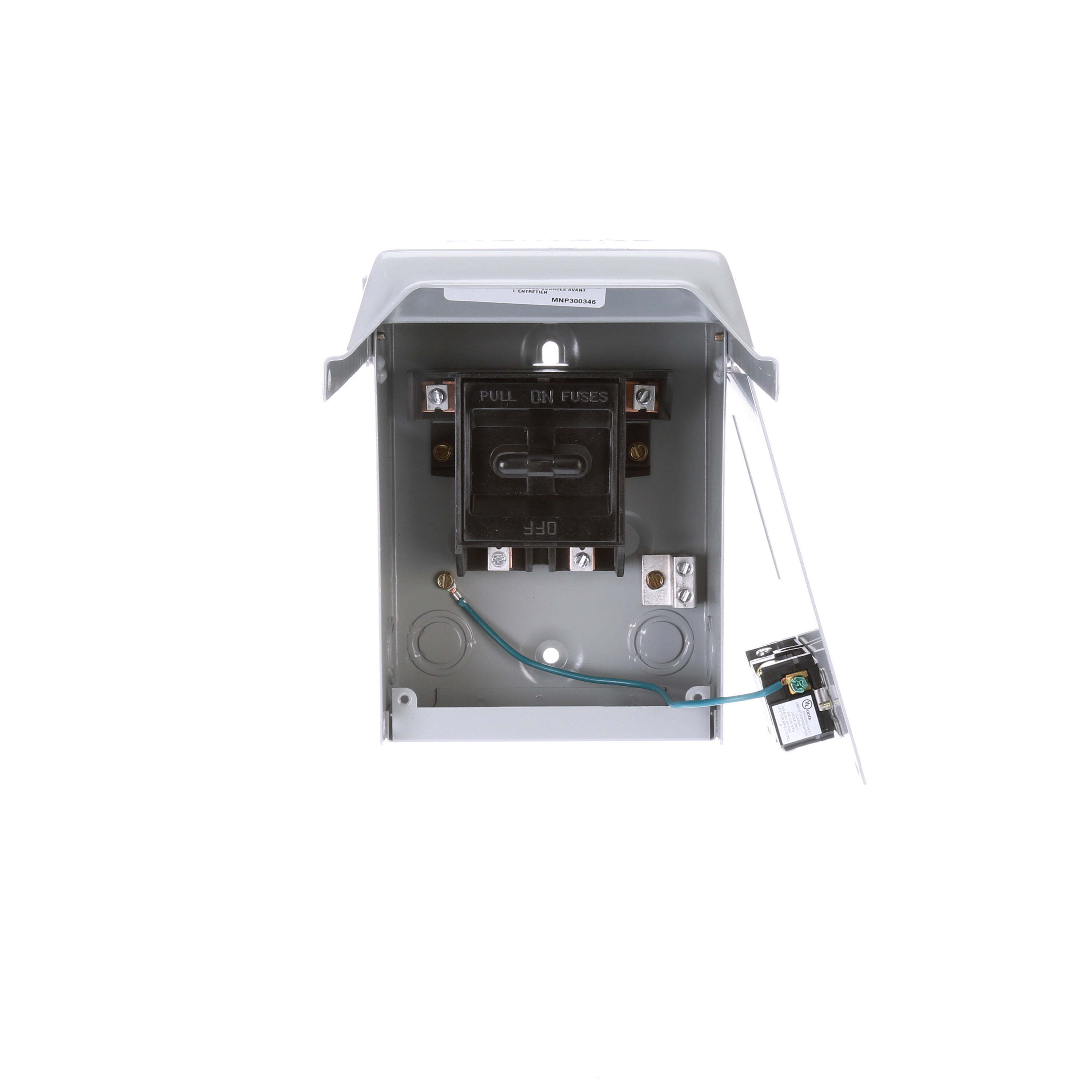 Siemens Low Voltage Residential Load Centers AC Disconnects - Siemens GFCI ACD Fused Steel are Residential Enclosures AC Disconnects. 30A ACD WITH 15A GFCI RECEPTACLE