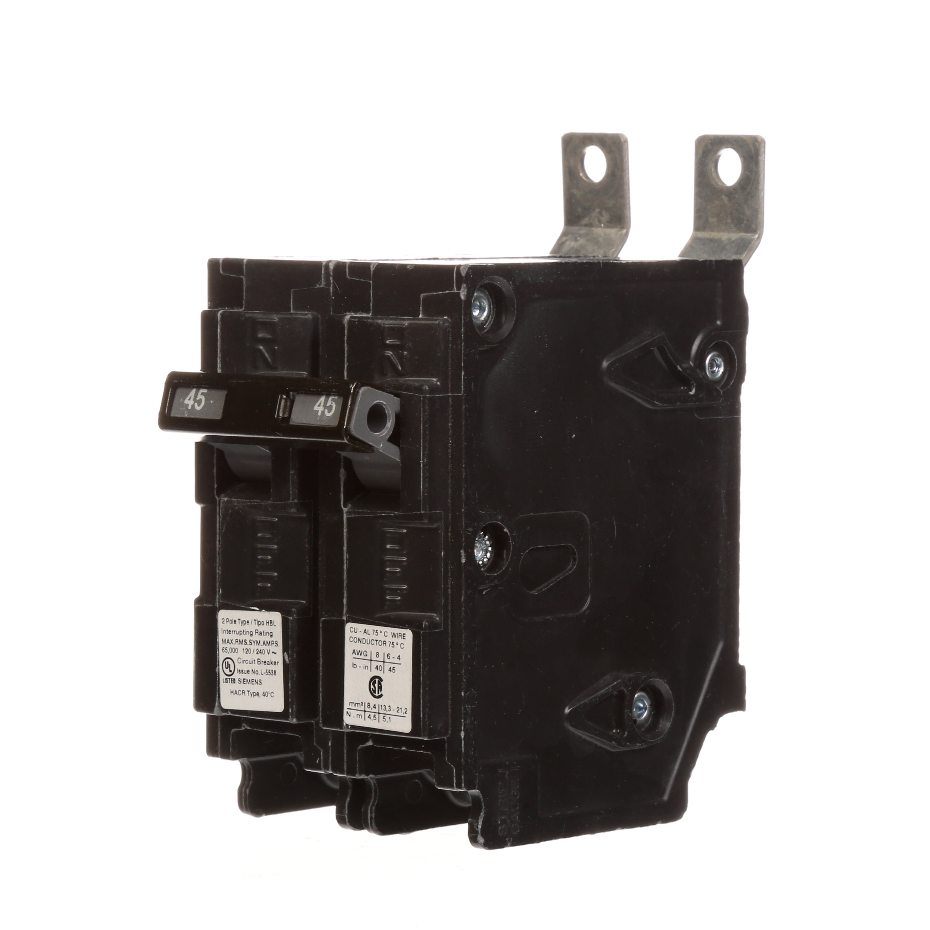 Product image for Siemens B245HH BREAKER 45A 2P 120/240V