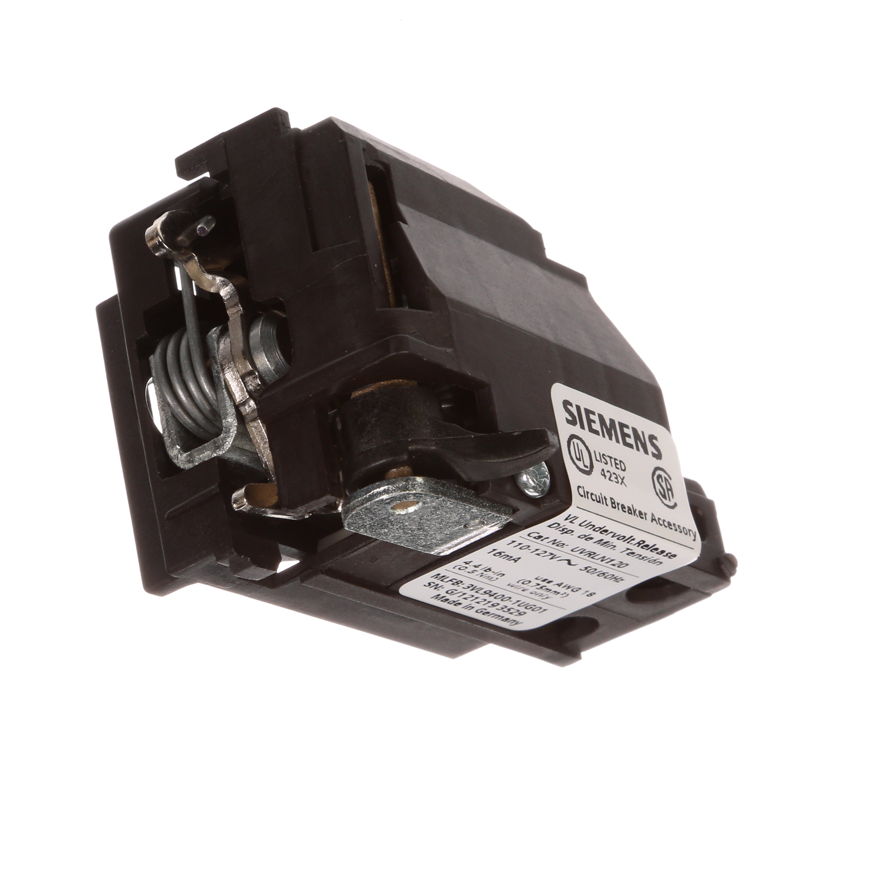 Product image for Siemens UVRLN120 VL UNDERVOLT RELEASE 1
