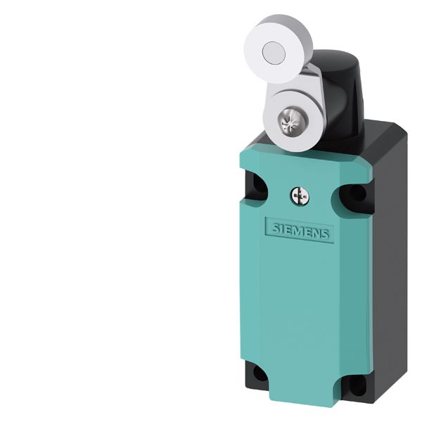 Position switch metal enclosure 40 mm according to en 50041 device connection 1x (m20 x 1.5) 1 no/1 nc slow-action contacts rotary actuator right/left adjustable, metal lever 27 mm long and stainless steel roller 19 mm