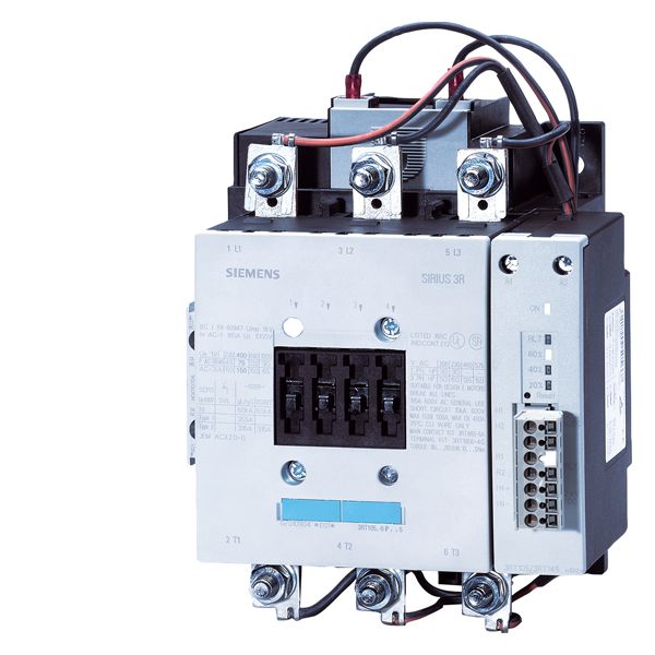 CONTACTOR, 55KW/400V/AC-3, AC(40...60HZ)/DC OPERATION UC 200...277V AUXIL. CONTACTS 1NO+1NC 3-POLE, SIZE S6 BAR CONNECTIONS ELECTRONIC OPERATING MECHANISM WITHPLC/SIMOCODE INTERFACE AND REMAIN. LIFETIME INDICATOR