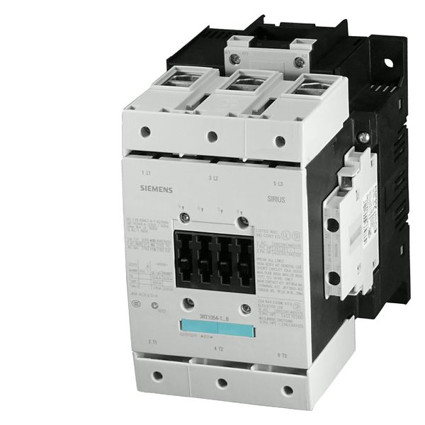 Contactor, 55KW/400v/AC-3 AC(40...60HZ)/DC operation uc 23...26v auxil. contacts 2NO+2NC 3-pole, size s6 with box terminals conventional operating mechan. screw terminal