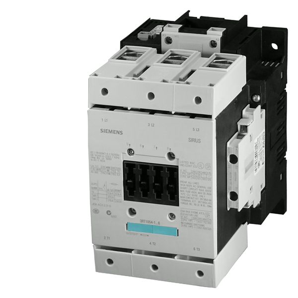 CONTACTOR. 55KW/400V/AC-3 AC(40...60HZ)/DC OPERATION UC 96...127V AUXIL. CONTACTS 2NO+2NC 3-POLE. SIZE S6 WITH BOX TERMINALS ELECTRONIC OPERATING MECHANISM WITH PLC INTERFACE 24V DC SCREW TERMINAL