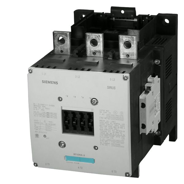 CONTACTOR, 200KW/400V/AC-3 WITHOUT COIL AUXILIARY CONTACTS 2NO+2NC 3-POLE, SIZES12 MAIN COND. BAR CONNECTIONS CONVENT. OPERATING MECHANISM AUX. COND. SCREW TERMINALS
