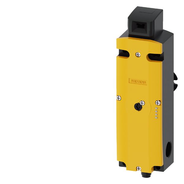 SAFETY POSITION SWITCH WITH SOLENOID INTERLOCKING LOCKING FORCE 1300N, 5 DIRECTIONS OF APPROACH PLASTIC ENCLOSURE, M12 CONNECT. ASISAFE INTEGRATED CH1=ACTUATOR2NC, ACC.TO 2-OUT-OF-2 EVALUATION, CH2=MAGNET 1NC SPRING-ACTUATED LOCK, ESCAPE RELEASE ON REAR AND AUXIL. RELEASE ON FRONT, MAGNET VOLTAGE 24 V DC/AC, MONITORING ACTUATOR 2NC/1NO, MONITORING MAGNET 2NC/1NO, THE MATCHING SEPARATE ACTUATOR 3SE5000-0AV0. IS TO BE ORDERED SEPARATELY