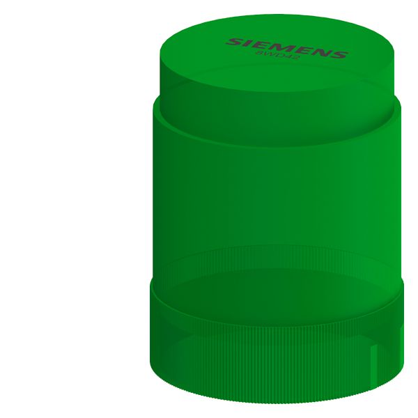 Flashlight element, with integrated LED, green, 230 V AC, Diameter 50 mm