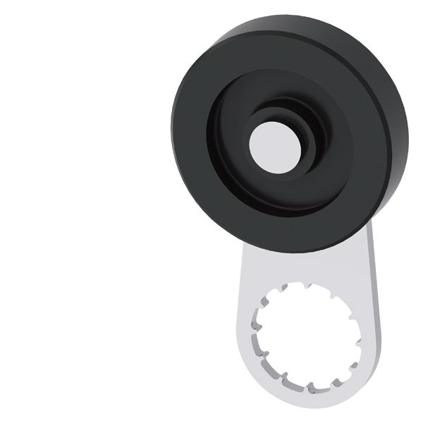 twist lever for position switch 3SE51/52 Metal lever, 30 mm long with Plastic roller 30 mm Roller can be mounted on cover Rotated by 180 Rear of lever mountable