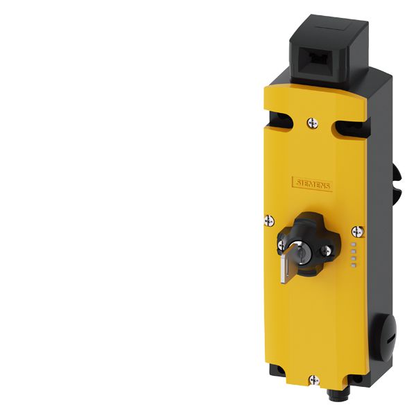 SAFETY POS. W. TUMBLER LOCKING FORCE 2600N, 5 DIR. OF APPROACH METAL ENCLOSURE,M12 CONNECTOR, ASISAFE INTEGRATED CH1=ACTUATOR 1NC, CH2=MAGNET 1NC SPRING-ACTUATED LOCK, ESCAPE RELEASE ON REAR AND AUX. RELEASE ON FRONT MAGNET VOLTAGE 24V DC/AC, MONITORING OF ACTUATOR 2NC/1NO, MONITORING OF MAGNET 2NC/1NO THE MATCHING SEPARATE ACTUATOR 3SE5000-0AV0 MUST BE ORDERED SEPARATELY