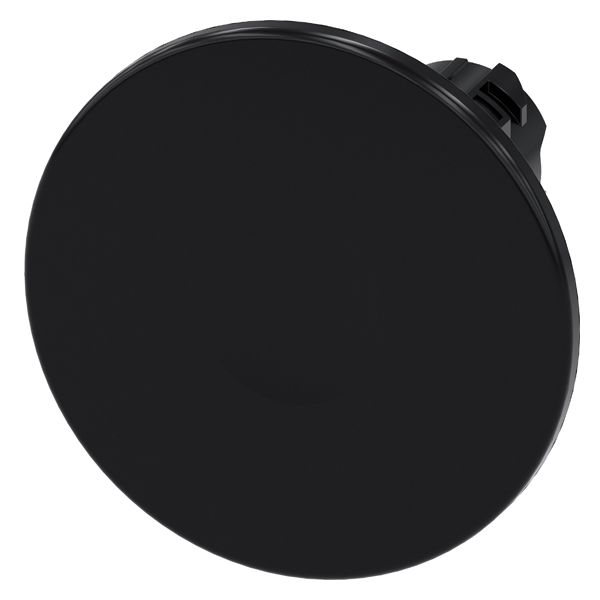 Mushroom pushbutton, 22mm, round, plastic, black, 60mm, momentary contact type