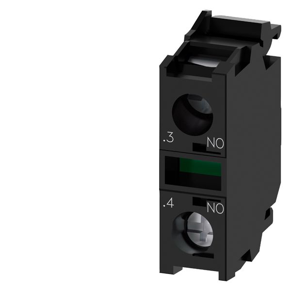 CONTACT MODULE WITH 1 CONTACT ELEMENT, 1NO, SCREW TERMINAL, FOR FRONT PLATE MOUNTING