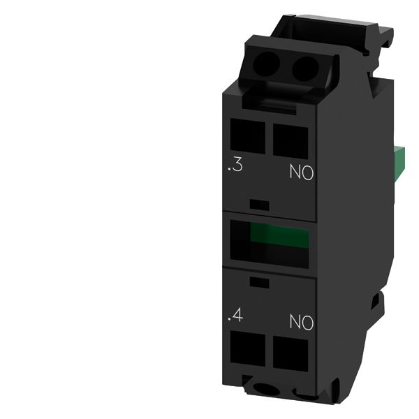 Contact module with 1 contact element, 1NO, spring-type terminal, for front plate mounting