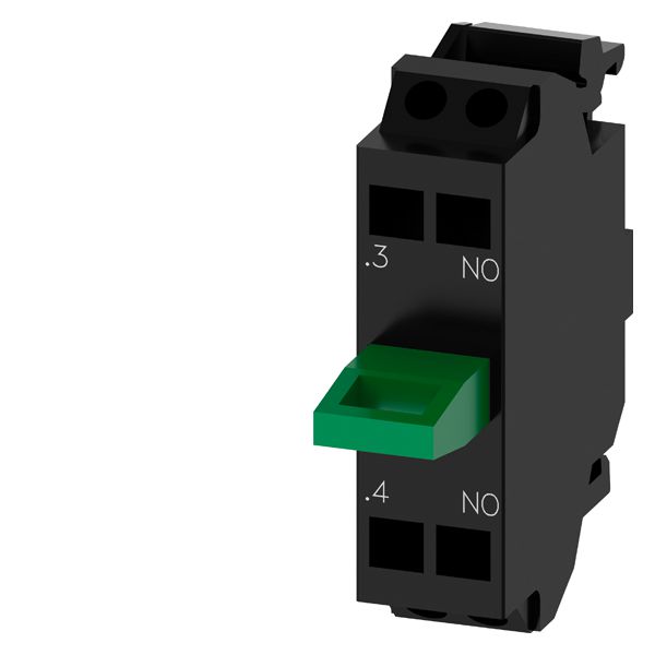 Contact module with 1 contact element, 1NO, spring-type terminal, for base mounting