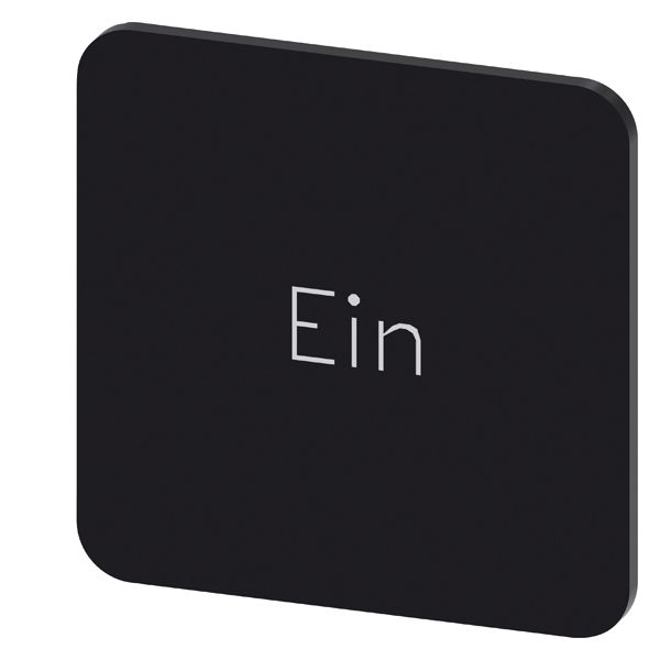 LABELING PLATE SELF-ADHESIVE FOR ENCLOSURE, LABEL SIZE 22 X 22MM, LABEL BLACK, LETTERING WHITE, WITH INSCRIPTION EIN