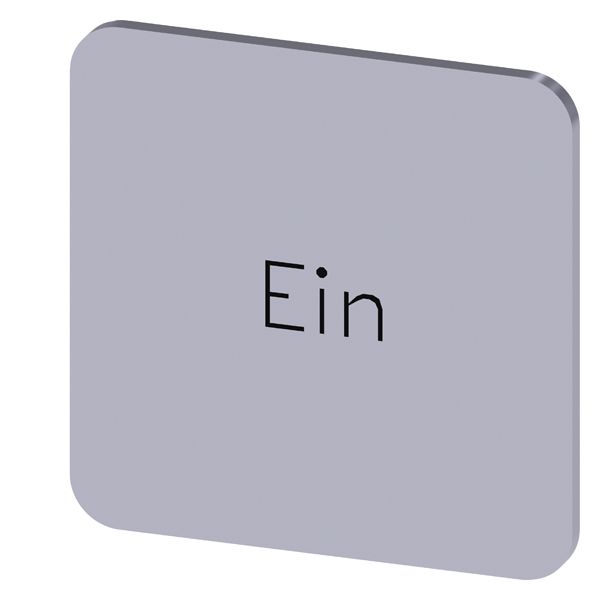 LABELING PLATE SELF-ADHESIVE FOR ENCLOSURE, LABEL SIZE 22 X 22MM, LABEL SILVER,LETTERING BLACK, WITH INSCRIPTION EIN