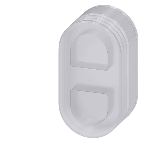 Protective silicone cap for flat twin pushbutton, clear