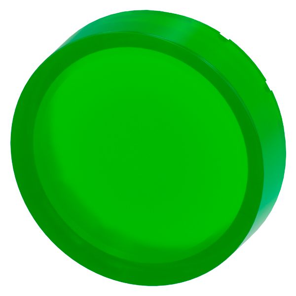 Raised button, green, for illuminated pushbutton