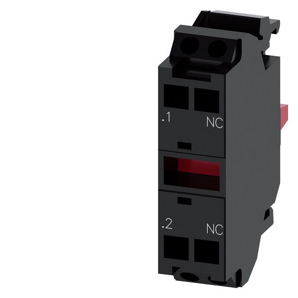 Contact module with 1 contact element, 1NC, spring-type terminal, for front plate mounting
