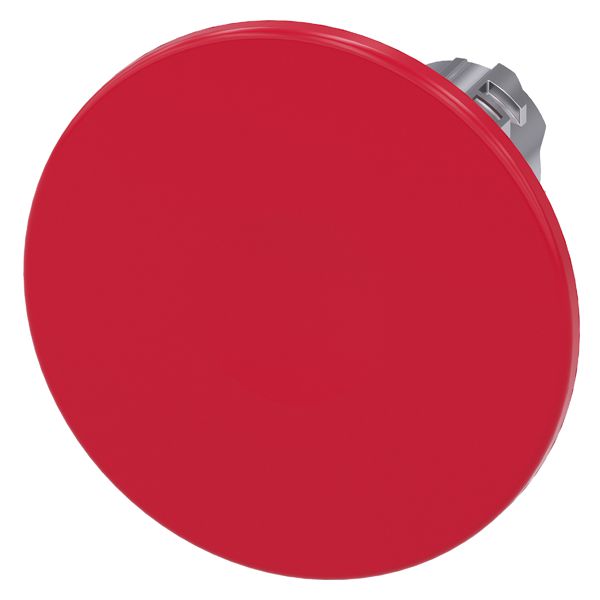Mushroom pushbutton, 22mm, round, metal, shiny, red, 60mm, latching, pull to unlatch