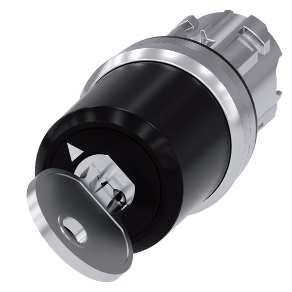 CES KEY-OPERATED SWITCH, 22MM, ROUND, METAL, SHINY, LOCK NO. LSG1, WITH 2 KEYS,2 SWITCH POSITIONS O-I, MOMENTARY CONTACT TYPE, ACTUATING ANGLE 45 DEG., 10 30H/12H, KEY REMOVAL POS. O