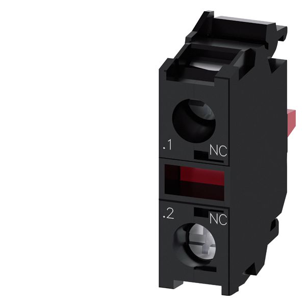 Contact module with 1 contact element, 1NC, screw terminal, for front plate mounting