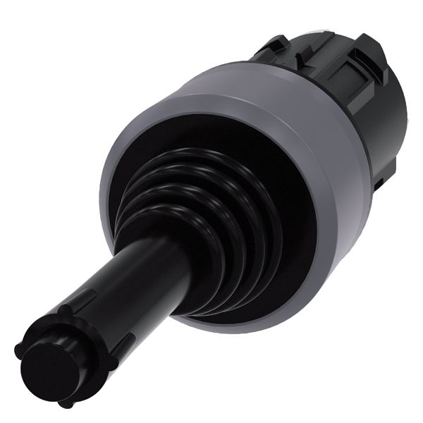 COORDINATE SWITCH. 22MM. ROUND. PLASTIC WITH METAL FRONT RING. BLACK. 2 SWITCH POSITIONS. HORIZONTAL. MOM. CONTACT TYPE. WITH MECHANICAL INTERLOCK