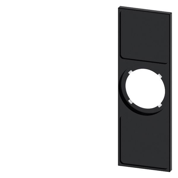 Label holder for coordinate switch, 2 switch positions, black, for labeling plates for label size 27 x 27mm
