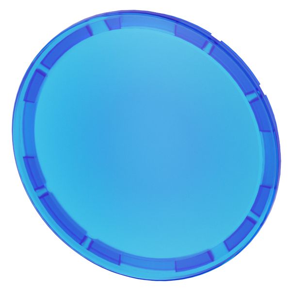 Flat button, blue, for illuminated pushbutton