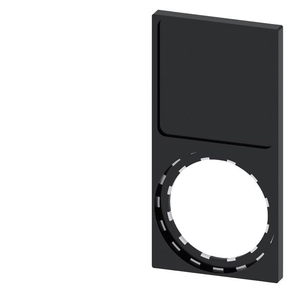 Label holder, frame with square bottom, black, for labeling plate 27mm x 27mm