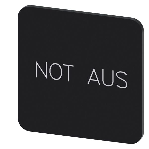 LABELING PLATE SELF-ADHESIVE FOR ENCLOSURE, LABEL SIZE 22 X 22MM, LABEL BLACK, LETTERING WHITE, WITH INSCRIPTION NOT-HALT