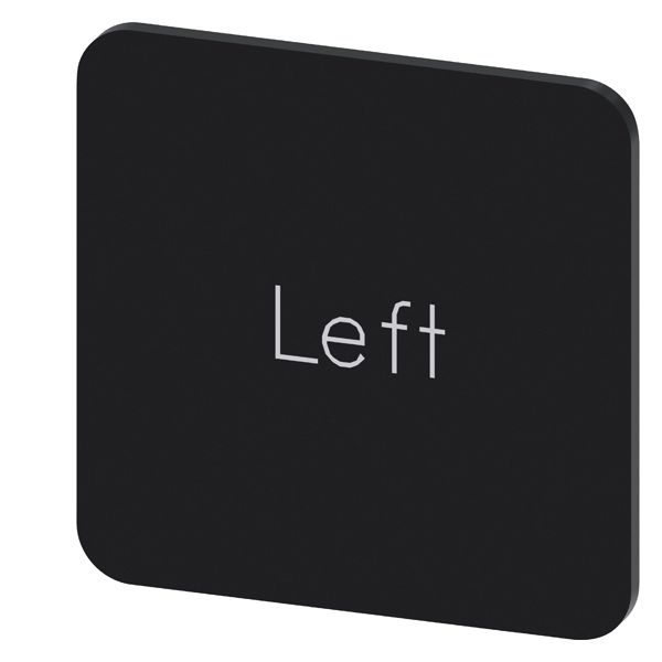 LABELING PLATE SELF-ADHESIVE FOR ENCLOSURE, LABEL SIZE 22 X 22MM, LABEL BLACK, LETTERING WHITE, WITH INSCRIPTION LEFT
