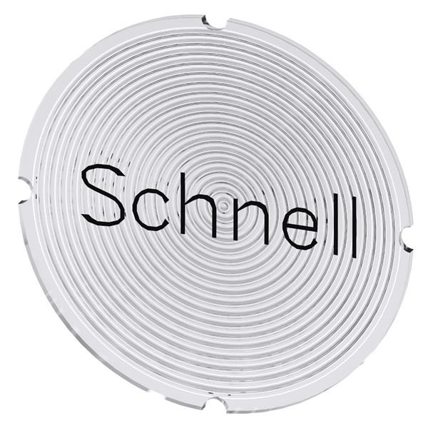 3SU19000AB710AM0 804766075629 INSERT LABEL FOR ILLUMINATED PUSHBUTTON, ROUND, MILKY WITH BLACK LETTERING, WITH INSCRIPTION SCHNELL