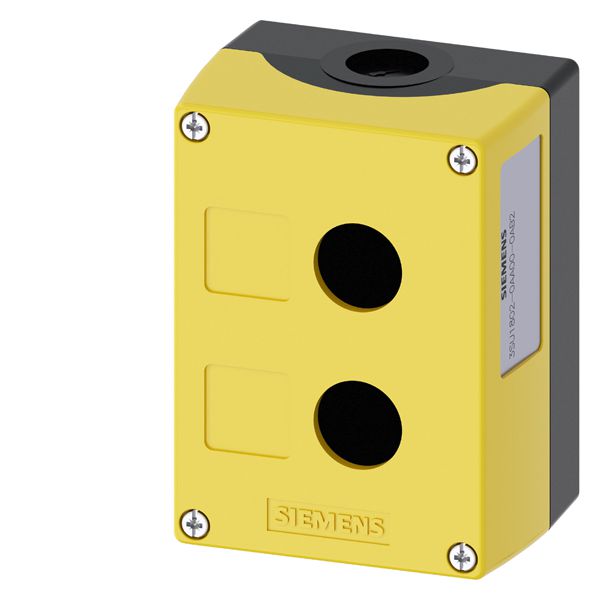 3SU18020AA000AB2 804766075131 Enclosure for command devices,22mm, round, enclosure material plastic, enclosure top part yellow, 2 plastic command points, recess for labels, unequipped