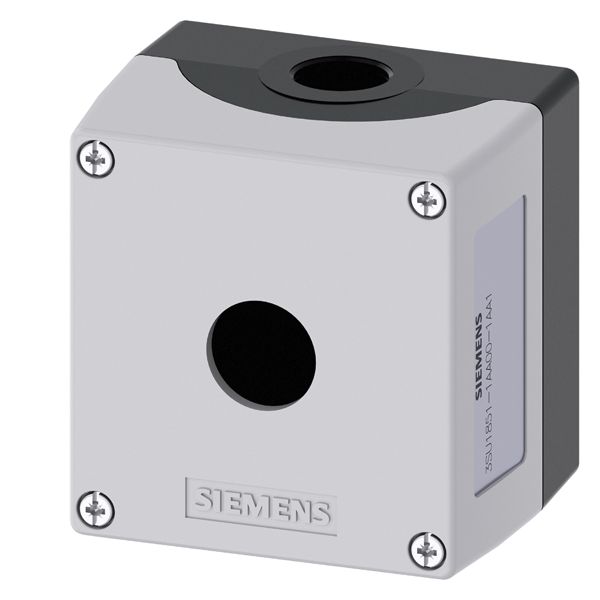 Enclosure for 4-position selector switch and coordinate switch 22mm, round, enclosure material metal, enclosure top part gray, 1 command point metal, unequipped unequipped