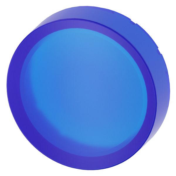 Raised button, blue, for illuminated pushbutton