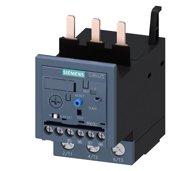 Overload relay 12.5...50 a for motor protection size s2, class 10e for mountingonto contactors main circuit screw terminal aux. circuit screw terminal manual-automatic-reset