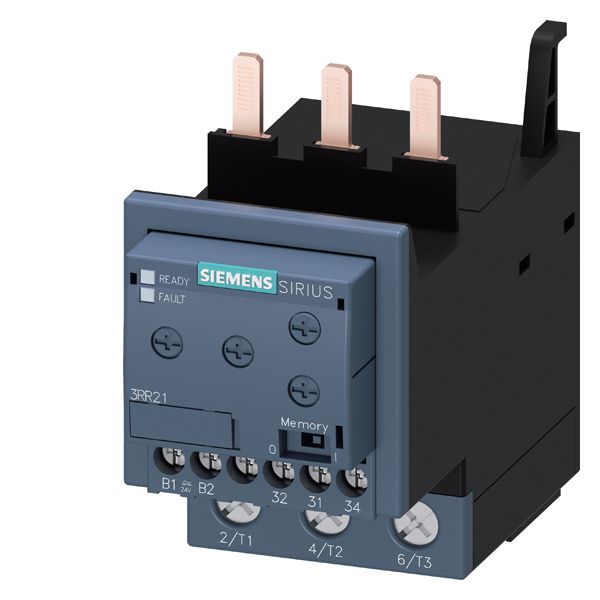 MONITORING RELAY ATTACHABLE TO CONTACTOR 3RT2. SIZE S00 BASIC, ANALOG ADJUSTMENT APPARENT CURRENT MONITORING 8 - 80 A, 50-60 HZ, 2-PHASE SUPPLY 24 V AC/DC 1 COCONTACT MONITORING FOR CURRENT OVERSHOOT/UNDERSHOOT PHASE FAILURE, WIRE BREAK WITH OR W/O ERROR LOG ON-DELAY 0-60 S SPURIOUS PEAK SUPPR.0-30 S SWITCHING HYSTERESIS 6% SCREW TERMINAL