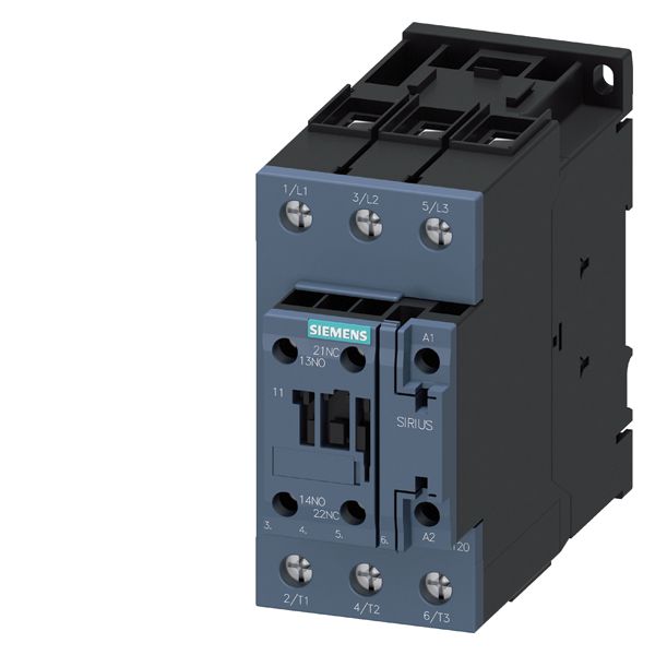 RAIL-CONTACTOR, AC-3, 30KW/400V, 1NO+1NC, 24VDC, 0.7...1.25*US, WITH VARISTOR, 3-POLE, SIZE S2, SCREW TERMINAL