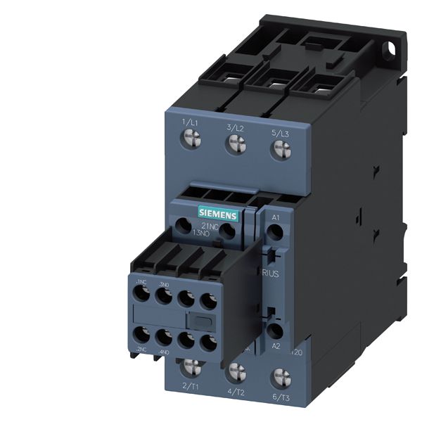 Contactor,AC3 22KW/400V, 2NO+2NC, 20-33V AC/DC, with varistor, 3-pole, size s2,screw terminal