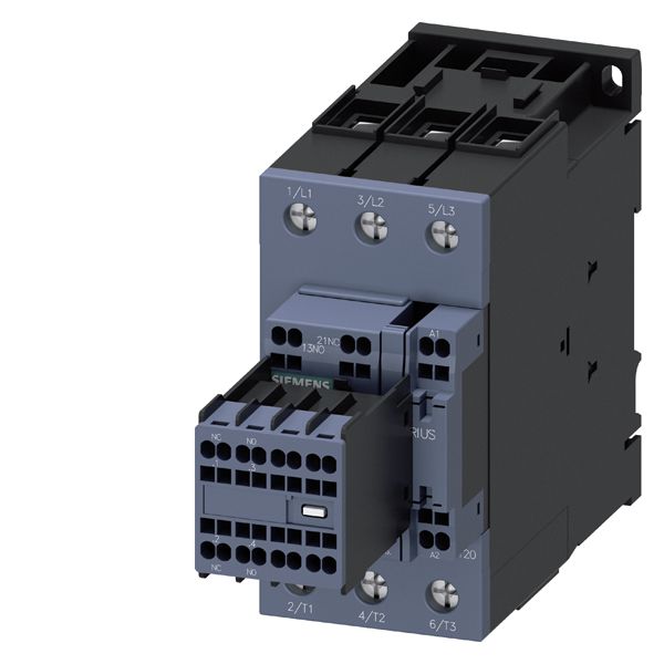 CONTACTOR,AC3 22KW/400V, 2NO+2NC, 110V AC 50HZ, 3-POLE, SIZE S2, SPRING-TYPE TERMINAL