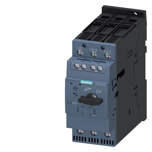 Circuit breaker, size s2, for motor protection, class 10, a-release 62...73a, n-release 949a, screw terminal, standard breaking capacity w. transv. aux. switch1NO+1NC