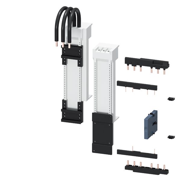 Wiring kit, electrical and mechanical, compl. f. load feeders, for reversing fuseless, sz. s2, incl. mechanical interlock for busbar systems 60mm side modules
