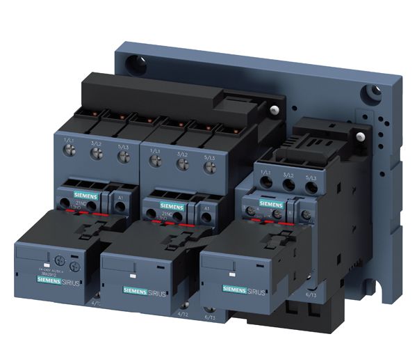 STAR-DELTA (WYE-D.) COMBINATION AC3 37KW/400V 24V AC 50/60HZ SIZE S2, SCREW CONNECTION ELECTR. AND MECH. INTERLOCK 3NO+3NC INTEGR.,