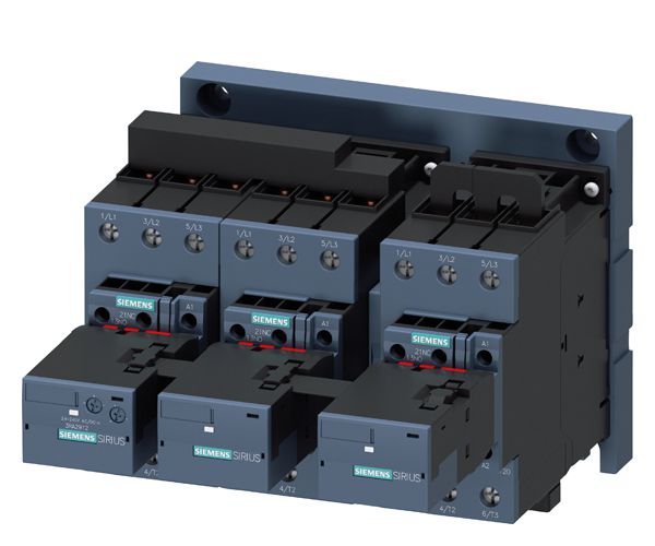 STAR-DELTA (WYE-D.) COMBINATION AC3 55KW/400V 230V AC 50/60 HZ SIZE S2, SCREW CONNECTION ELECTR. AND MECH. INTERLOCK 3NO+3NC INTEGR.,