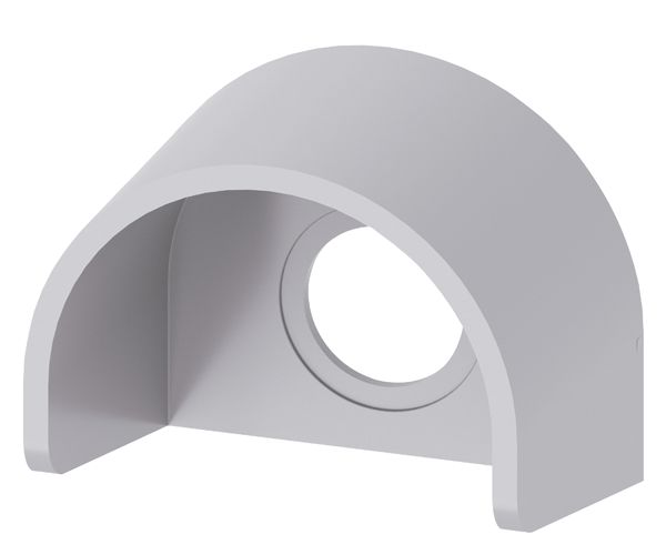 Protective collar for em. stop mushroom pushbutton, without or with ronis lock,gray, plastic