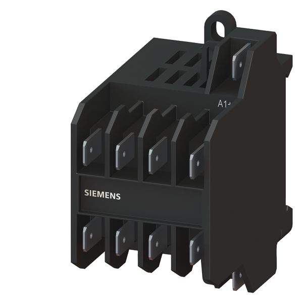 CONTACTOR TAB CONNECTOR, 3NO+1NC FOR SNAPPING ONTO STANDARD MOUNTING RAIL AC OPERATION AC 230V 45...450HZ