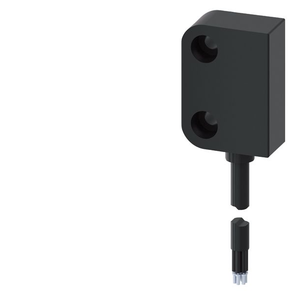 Magnetically-operated switch, contact block, rect. small 26x36mm, for door hinges on right, contact elements safety contacts 2NC, signaling contact 1NC, with 3m connection cable, without led, matching solenoid 3SE6714-3ca or offset by 90 degr. 3SE6724-3ca